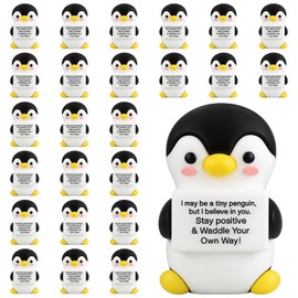 Gejoy 25 Pcs Mini Rubber Penguin Toys Positive Gifts Mini Penguins Decorations and Encouragement Birthday Motivational Gifts for Colleague Staff Teacher