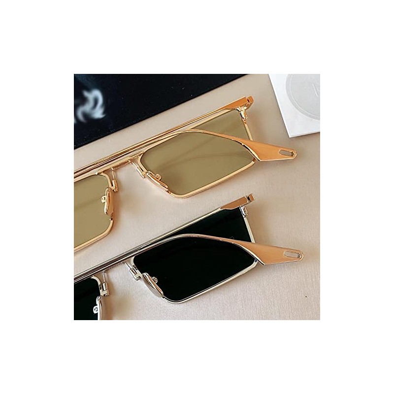 meSmart Ladyram Vintage Square Men's Women's Metal Frame Sunglasses Stylish