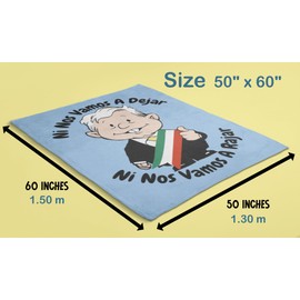 MEXICANDOO AMLO Blanket, Amlito Cartoon One Side Printed Velveteen Plush Lightweight Blanket (Frazada de AMLO Cobija) Size 50”x60” (Rajar)