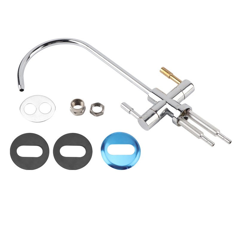 1/4'' Double Holes Sink Faucet Tap Chrome Reverse Osmosis RO