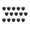 ECSiNG 100 Pieces Hole Plugs Black Plastic 7 mm Snap