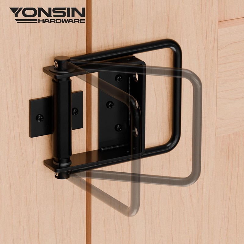 Heavy Duty Gate Latch with Handle, Side-to-Side Swinging Barn Door