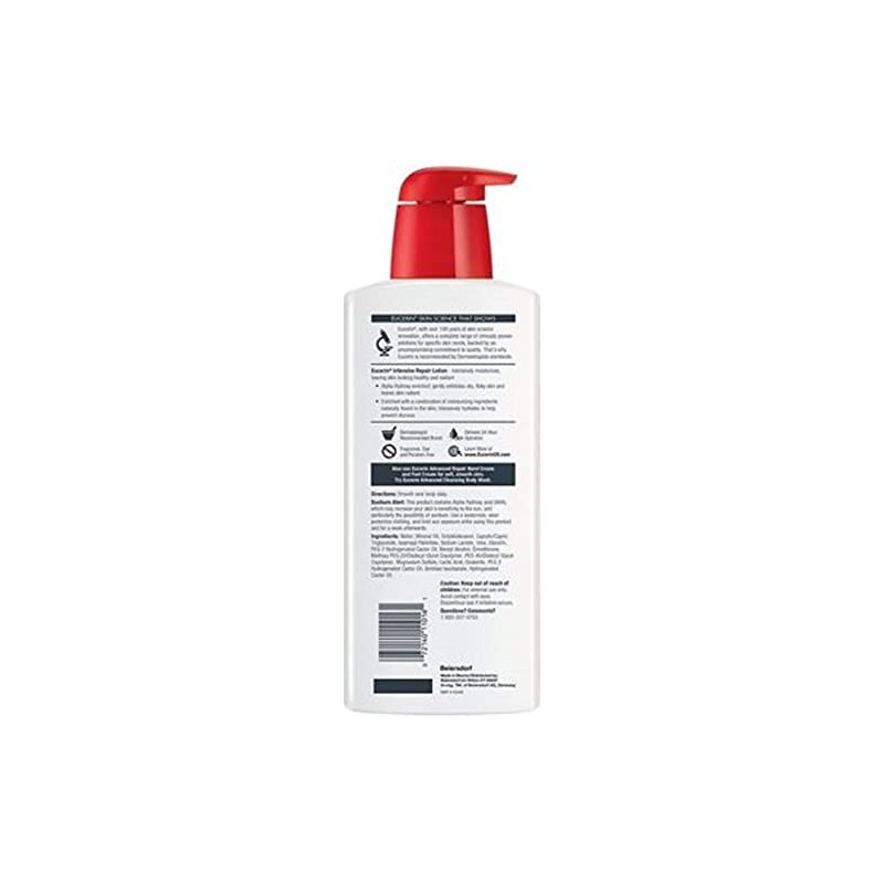 Eucerin Intensive Repair Rich Feel Lotion 16.9 Ounces (Pack of