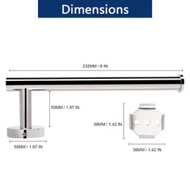 NearMoon Soporte Para Toallas De Mano/Anillo Para Toallas, Barra De Toalla De Mano De Acero Inoxidable Grueso Para Baño, Toallero Montado En La Pared A Prueba De Herrumbre, Accesorios De Baño De Estil