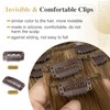 Elailite Clip-In Real Hair Extensions, 8 Wefts, Straight, #6 Light
