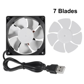 AITRIP 4PCS 80mm 8cm LED Blue Computer Case Cooling Fan 80x80x25mm USB 8025 5V USB Cooling Fan PC Computer CPU Cooling Fan