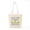 CafePress Save The Bees Grow Dandelions Tote Bag Natural Canvas