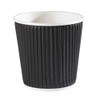 Kraft Black Ripple Disposable Coffee Cups 4oz / 120ml -