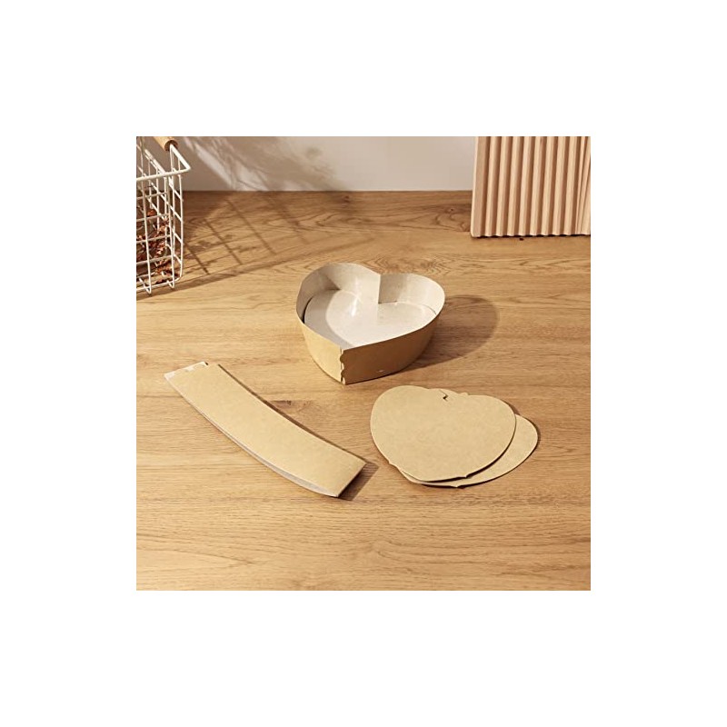 Pearl Metal Bakegee Paper Assembly, Heart Baking Mold (3 Pieces)