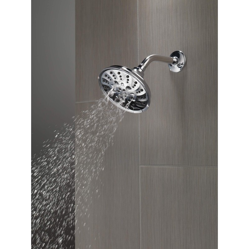 Delta Faucet 52669-BL 5-Setting H2OKinetic Trad Raincan Shower Head, Matte