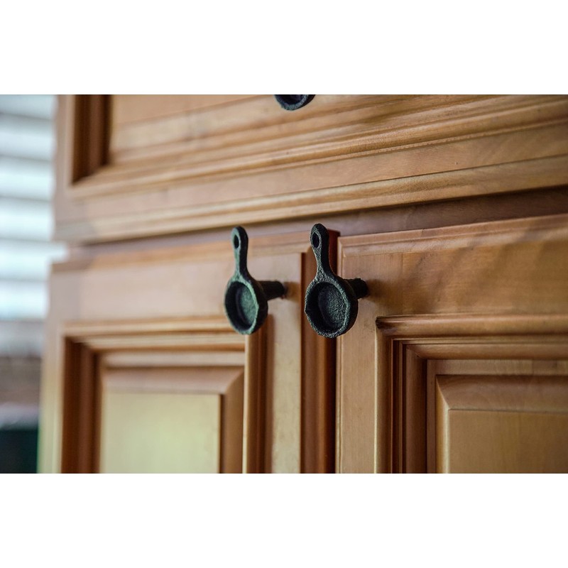 Zeckos Set of 6 Black Mini Cast Iron Skillet Drawer