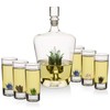 Agave Tequila Glasses & Decanter Set – Handblown 25oz Liquor