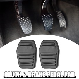 ACROPIX 2PCS Car Pedal Cover Clutch Brake Pedal Cover Anti-slip Ford Compatible Focus Black
