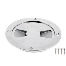 3.3"(107mm) /4.3"(107mm) Boat 316 Stainless Steel Screw-in (Out) Deck Plate Waterproof/Access Cover/Deck Plate/Hatch Cover,Marine Hardware Fittings with Fasterners (Inside Diameter: 3.3"(83mm))