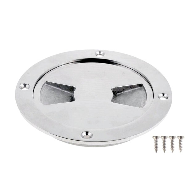 3.3"(107mm) /4.3"(107mm) Boat 316 Stainless Steel Screw-in (Out) Deck Plate
