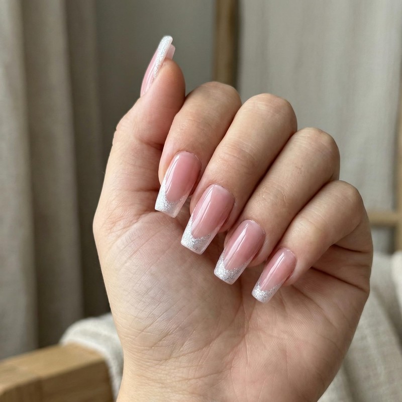 Advanced purple gradient style,Short almond-shaped nails,12 sizes - 24 nail