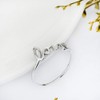 YFN Sterling Silver Simple Love Script Ring Thin Band Promise