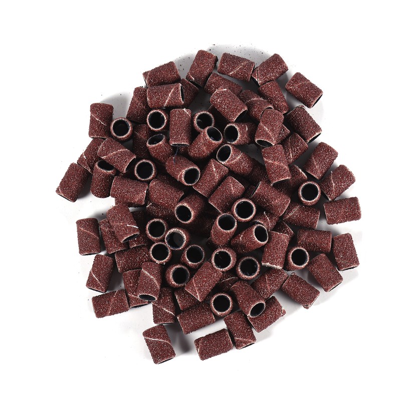 400pcs Sanding Bands with 2 Nail Drill Bits for Manicure