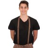 Jacobson's Men Women Clip-on Suspenders Steampunk Brown Pleather