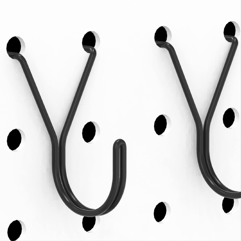 HUHOLE 40 Pack 1 Inch Black Pegboard J Hooks
