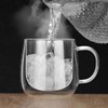 BNUNWISH Large Double Walled Glass Coffee Mugs Beer Cups 24oz