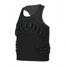 Topeter Youth Baseball Chest Protector, Girls & Boys Padded Compression shirts for Football, Lacrosse Black YXL