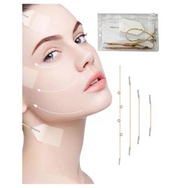 ACADA Neck Tape Lifting Invisible Face Lift Tape for Lifting Sagging Skin Breathable, Strong Adhesive, 80pcs Face Tapes with 8Light Bands