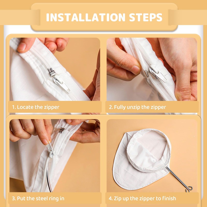 3 Pack Medium Ultra Fine Mesh Strainer Bag, Reusable Zipper