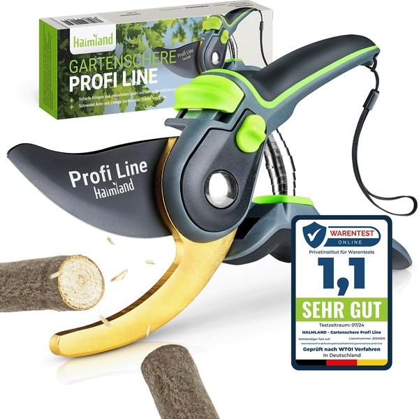 halmland® Premium secateurs with sharp SK5 steel blade, pruning shears,
