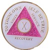 4 Year AA AA Medallion Medallion Pink Glitter White Glow