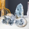 MOGEMT Large Blue Celestite Crystal Geode Raw Natural Healing Crystal