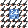 24 Pack 3.5 inch Plastic Spring Clamps, Black Heavy Duty
