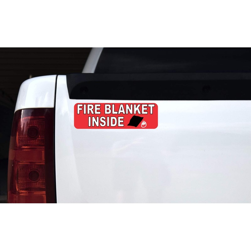 StickerTalk Fire Blanket Inside Vinyl Sticker, 10 inches by 3