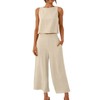 cllios Two Piece Linen Sets for Women Pants Casual Dressy