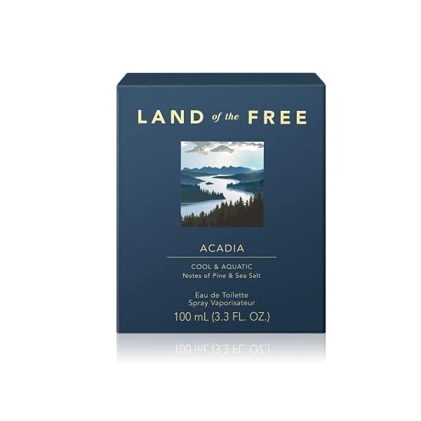 Land of the Free Acadia Eau de Toilette Spray, 3.3