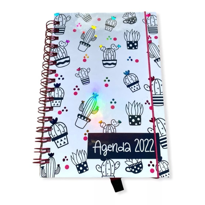 Escanver Agenda Anual Fechas Suculentas Pasta Dura Papel Bond 90gr