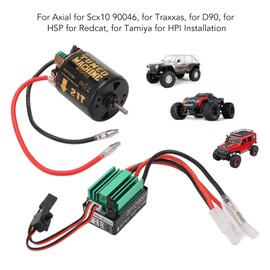 Brushed Motor ESC Combo 540 21T Brushed Motor 65A Waterproof Green Brush ESC for Traxxas Tamiya