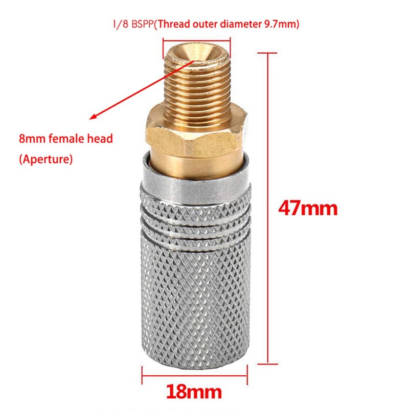 Niejgay 2X Metal Extended PCP Air Charging Quick Release Adapter