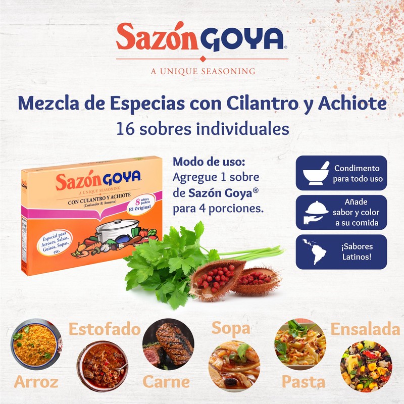 Sazón with Coriander & Annatto by Goya, Latin Spice Blend