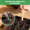 Bothyi Wooden Seed Dibber with Measurement Handheld Save Time Ergonomic