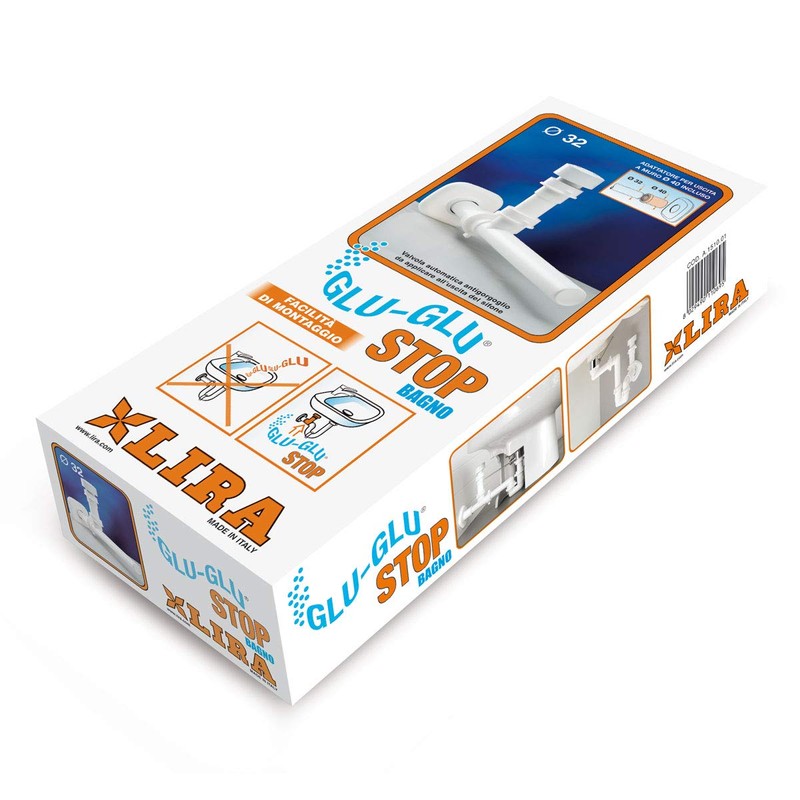 Lira LIA15100 glu Stop Installation with Anti-Swell Valve, White