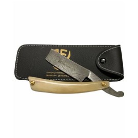 Hand Made Damascus Steel Straight Razor shaving razor folding knife Ready Classic Barber Blade Edge, Men Straight Razor, Be Close Shave, Best Great Gift (white)