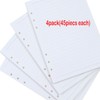 iwobi 4 Pack Line A5 Refill Paper, 6 Holes Refillable