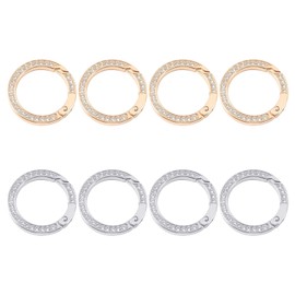 EPCDBBRT 8 Pieces Of Rhinestone Buckles, Metal Buckles, Shiny Metal Buckles, Multifunctional Metal Buckles, Keychains, Backpack Buckles, Bag Accessories