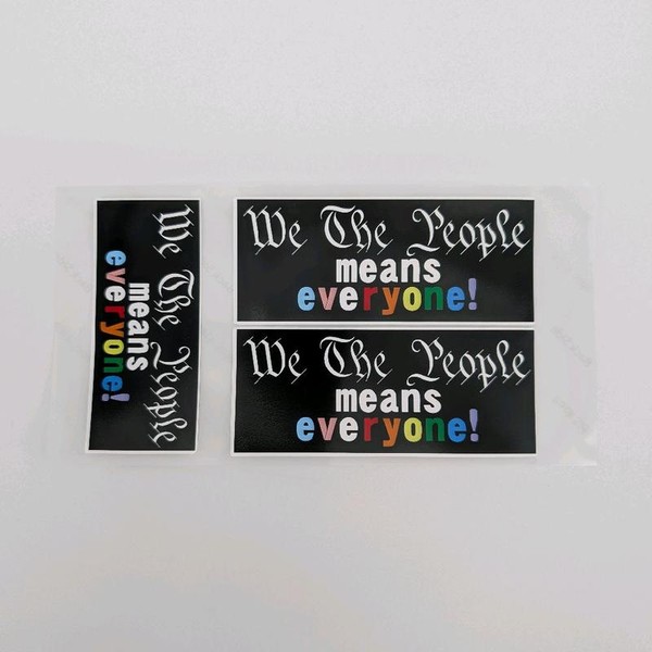 We The People Vinyl Stickers - Sticker(s) Per Sheet: 2