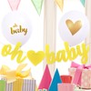 DazzJoy Oh Baby Girlande Luftballons Set,Glitzer Baby Shower Deko,Gold Girlande