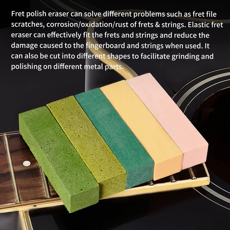 5Pcs Guitar Fret String Eraser 180 400 1000 1500 2000