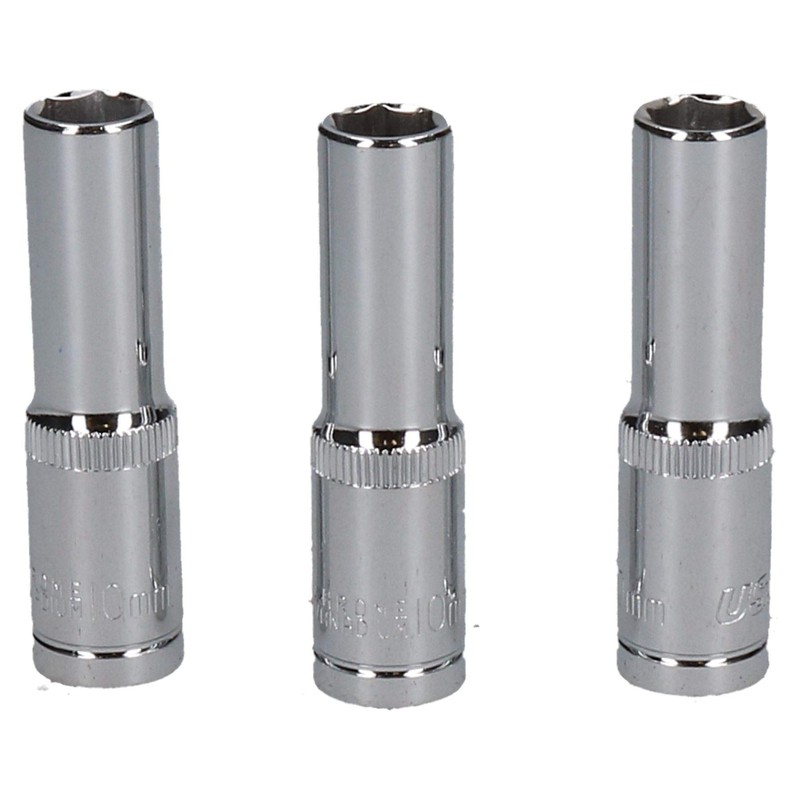 3 x 10mm and 3 x 13mm Metric 3/8" Drive