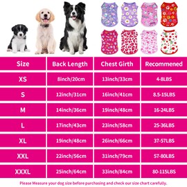 JpGdn 8PCS/Pack Dog Shirts Pink for XS Small Dog Girl Female Sleeveless T Shirts Cats Doggie Puppy Tank Top Tee Vest