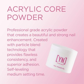 Young Nails Acrylic Powders, Core. Created for a flawless consistency and superior adhesion. Core Powder Begins to set in 90 seconds - White, 85 Gram